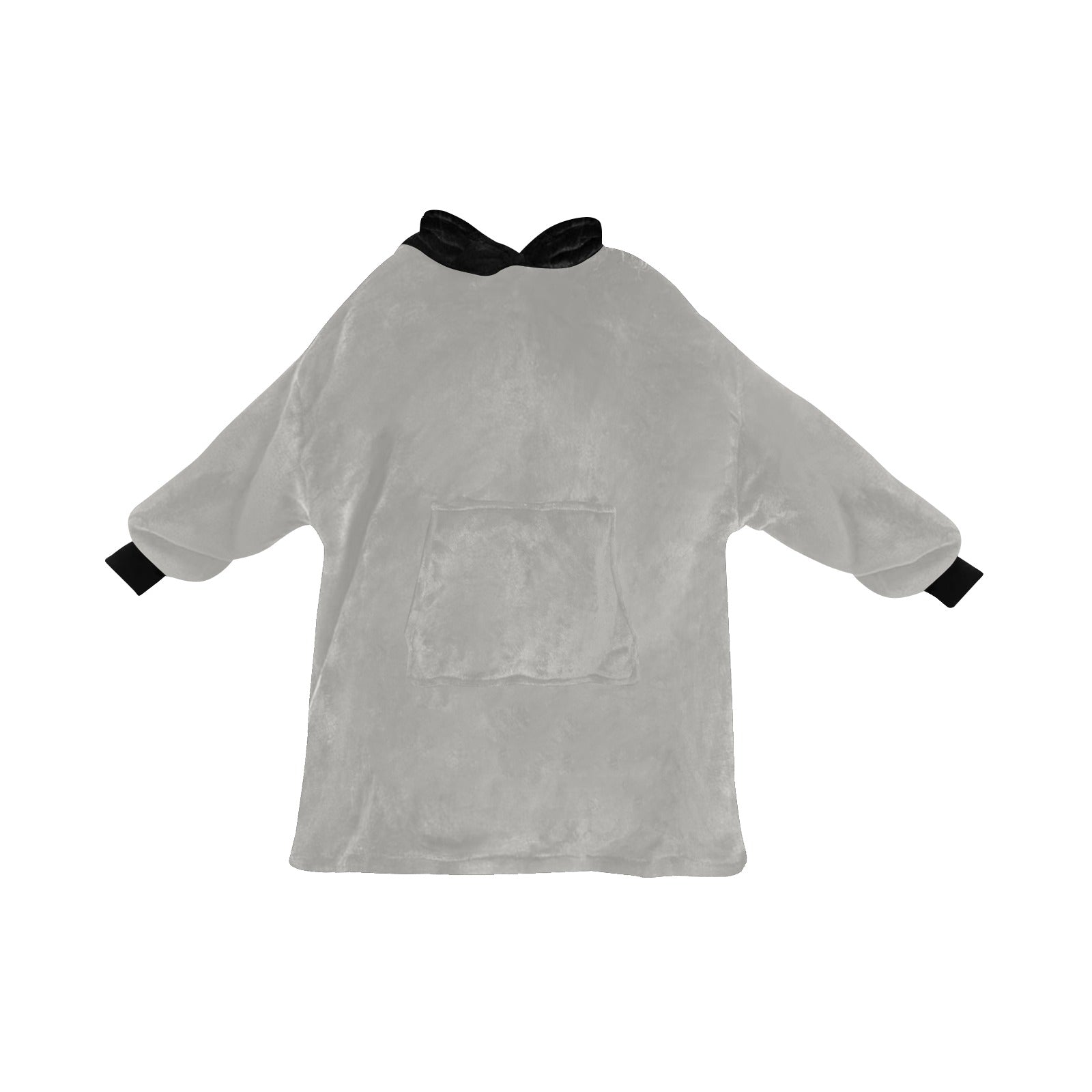 Women's Light Grey Solid Blanket Hoodie