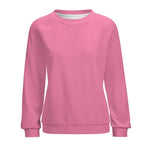 Women's Light Thulian Pink Solid Sweatshirt