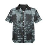 Men's Black Tie-Dye Abstract Half Sleeve Shirt