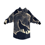 Women's Wolf Moon Abstract Blanket Hoodie