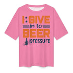 Men's Beer Pressure Typography Oversized T-shirt