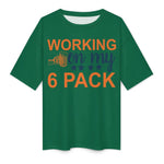 Men's 6 Pack Typography Oversized T-shirt