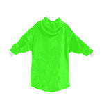 Men's Electric Green Solid Blanket Hoodie