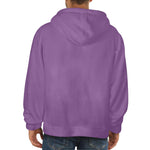Men's French Lilac Solid Flannel Hoodie