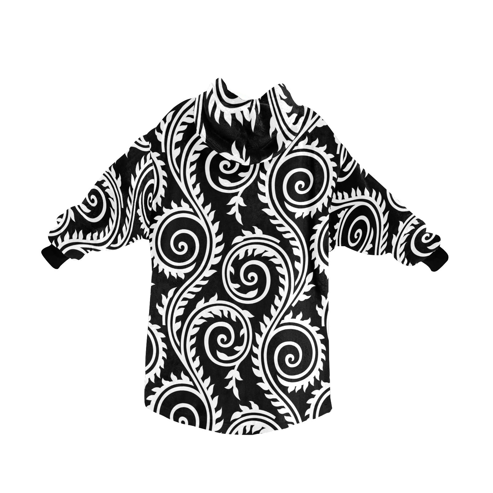 Women's Trippy Monochrome Abstract Blanket Hoodie
