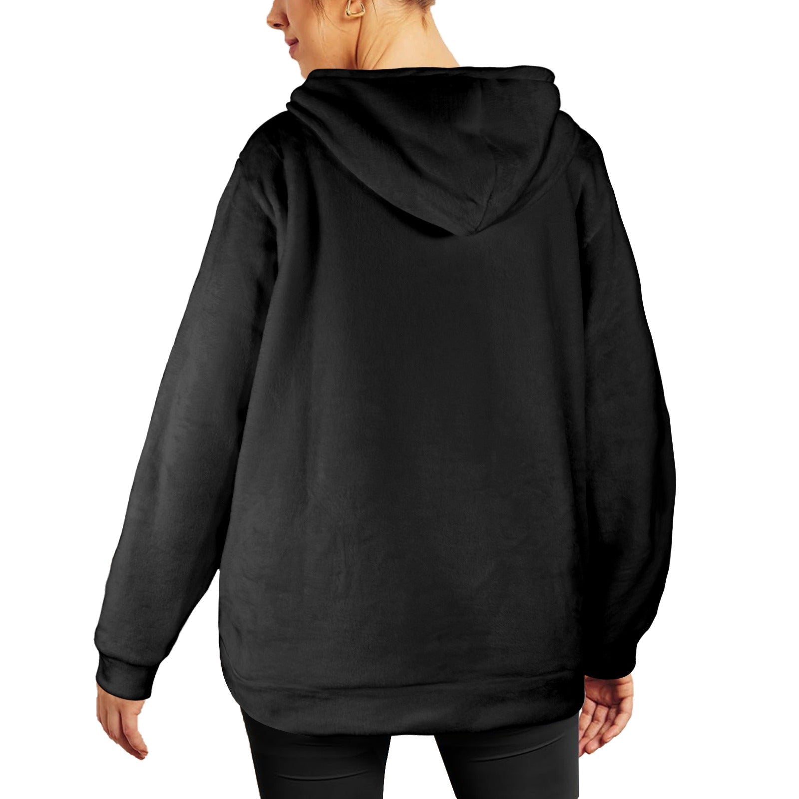 Women's Ew People Abstract Flannel Hoodie