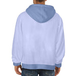 Men's Alice Blue & UCLA Blue Solid Flannel Hoodie