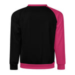 Men's Black & Raspberry Rose Solid Sweatshirt