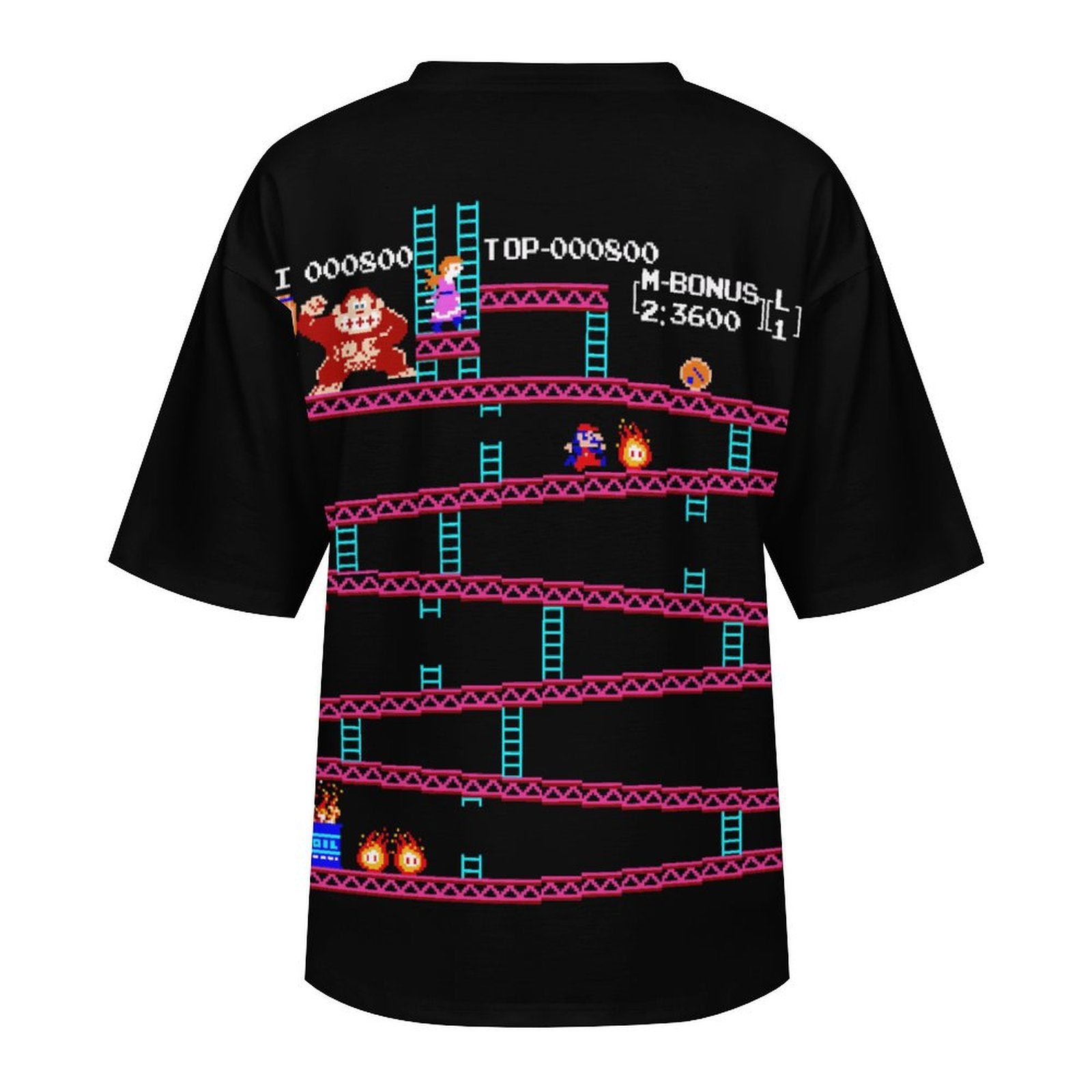 Men's Mario Vs King Kong Acid & Punk Oversized T-shirt
