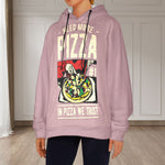 Women's Pizza Fan Abstract Flannel Hoodie