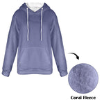 Women's UCLA Blue Solid Flannel Hoodie