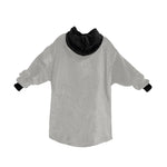 Women's Light Grey Solid Blanket Hoodie
