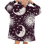 Men's Sun and Moon Abstract Blanket Hoodie