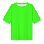 Men's Electric Green Solid Oversized T-shirt