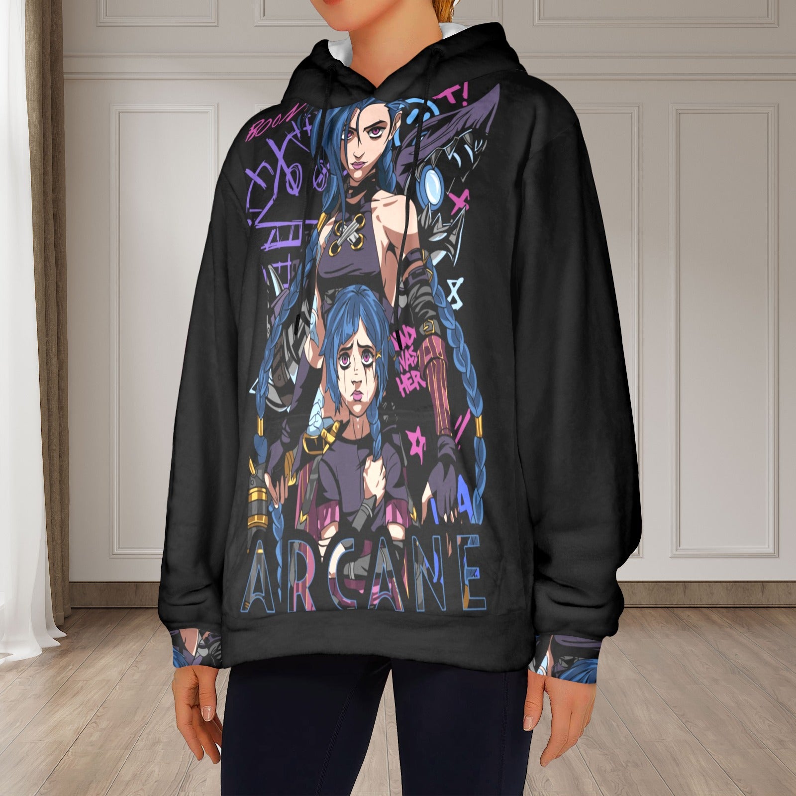 Women's Arcane Abstract Flannel Hoodie