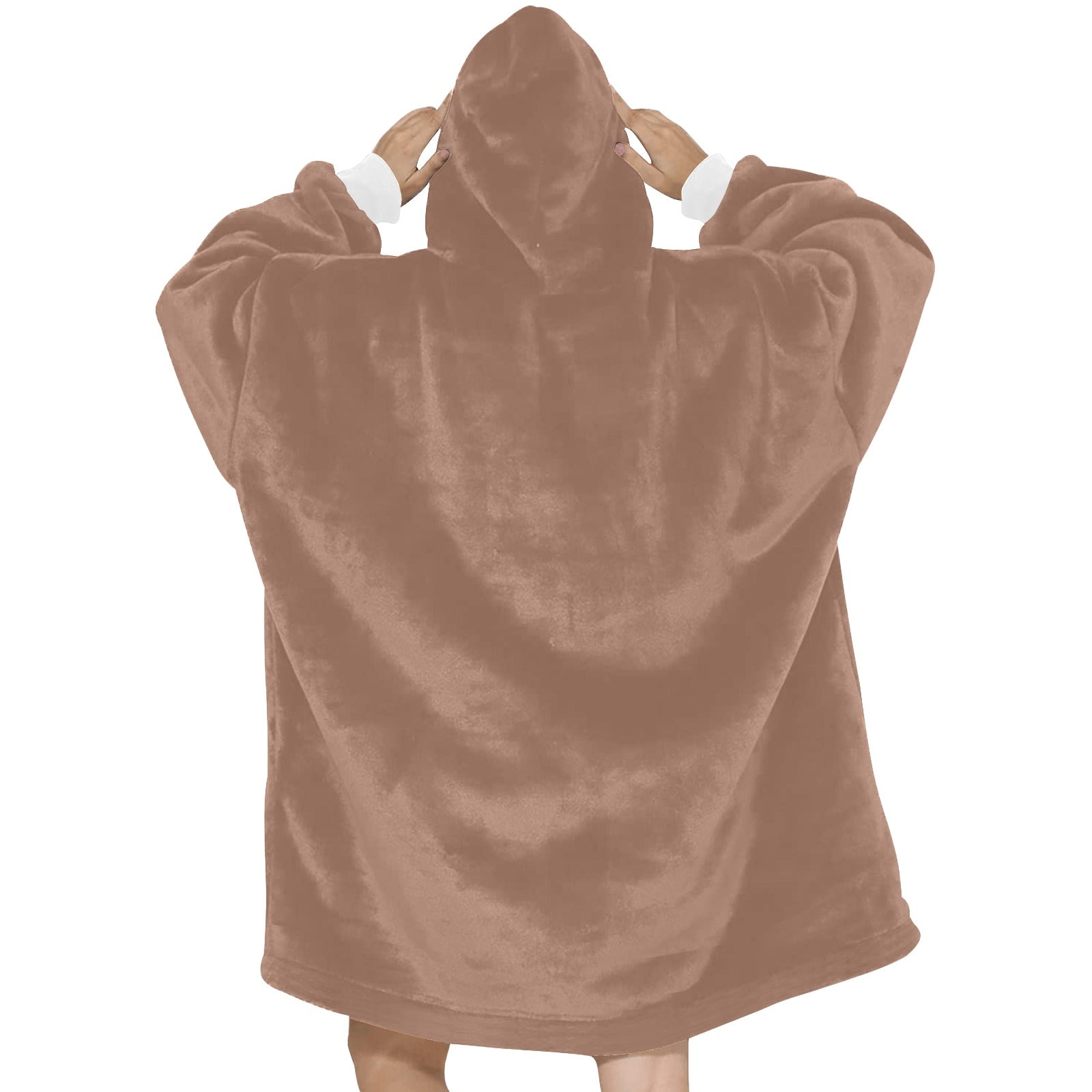 Women's Medium Mocha Mousse Solid Blanket Hoodie