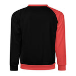 Men's Black & Carmine Red Solid Sweatshirt