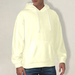 Men's Pale Spring Bud Solid Flannel Hoodie