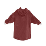 Men's Wine Solid Blanket Hoodie