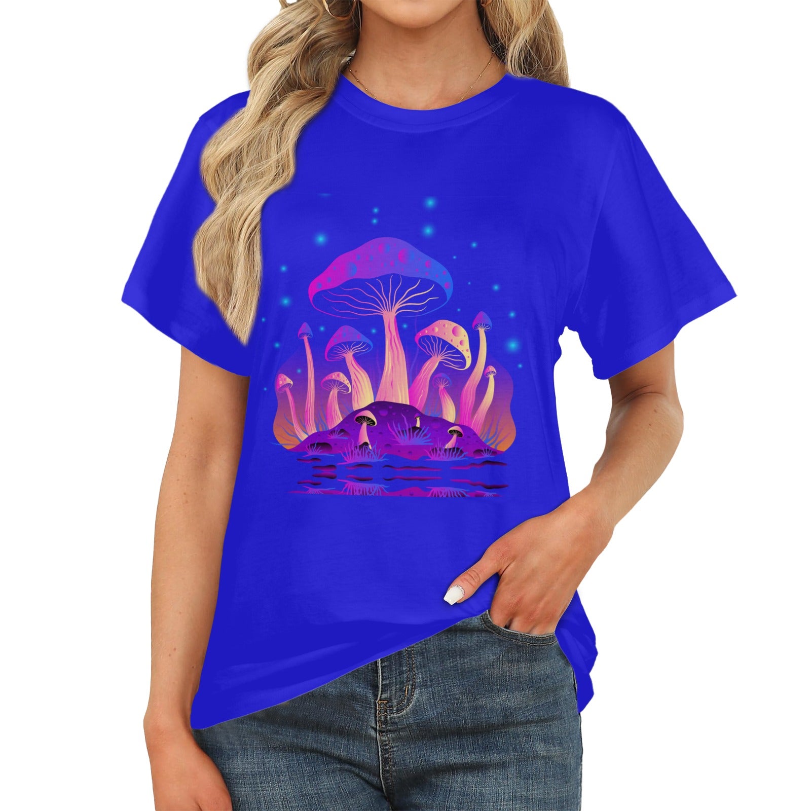 Women's Giant Mushroom Acid & Punk Classic Fit T-shirt