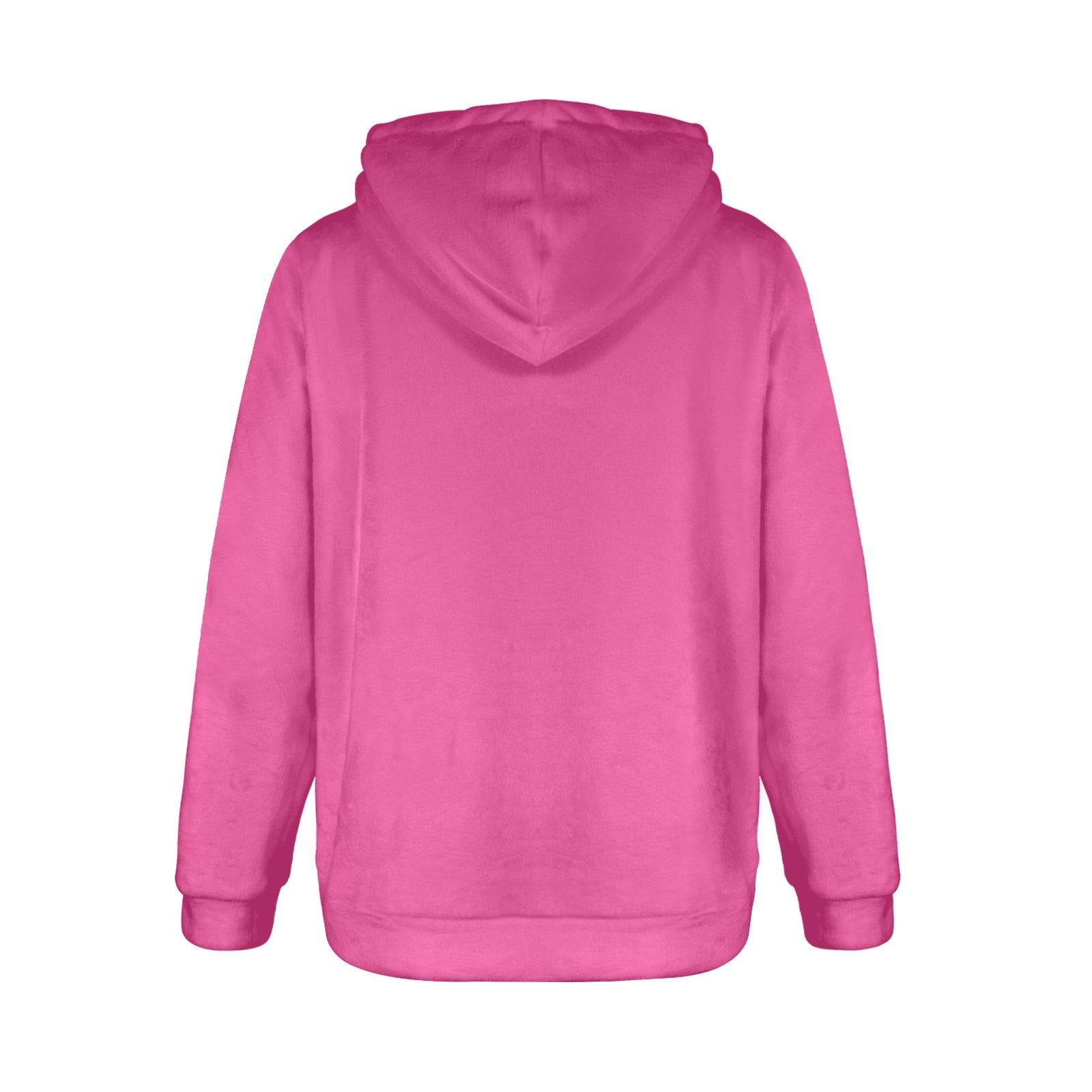 Women's Dark Pink Solid Flannel Hoodie