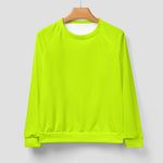 Men's Fluorescent Yellow Solid Sweatshirt
