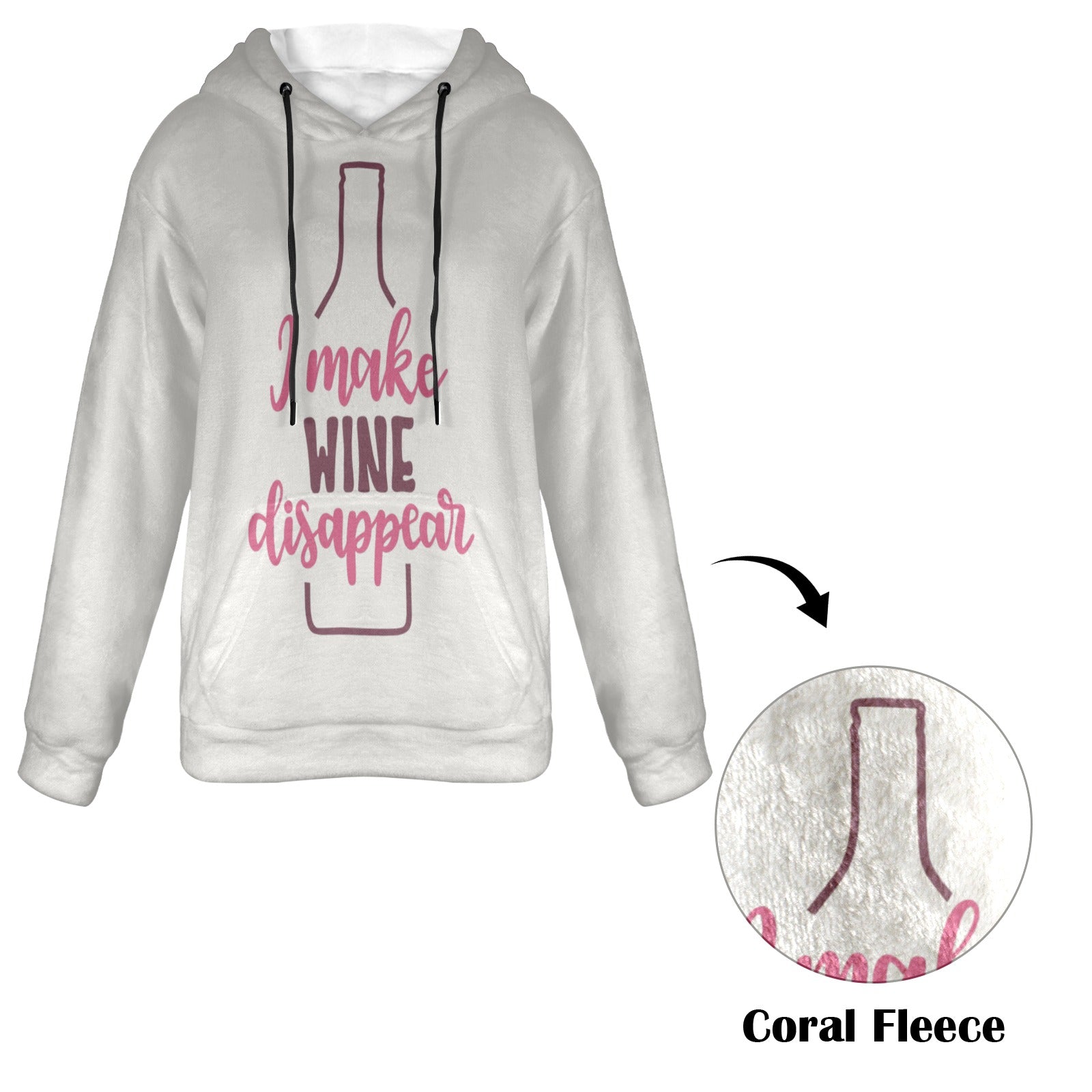 Women's Wine Magician Abstract Flannel Hoodie