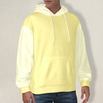 Men's Blond & Pale Spring Bud Solid Flannel Hoodie