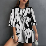 Women's Trippy Happy Acid & Punk Oversized T-shirt