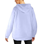 Women's Periwinkle Solid Flannel Hoodie