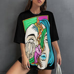 Women's Tripping Face Acid & Punk Oversized T-shirt