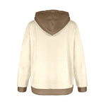 Women's Pearl Yellow & Brown Solid Flannel Hoodie