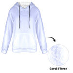 Women's Periwinkle Solid Flannel Hoodie