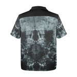 Men's Black Tie-Dye Abstract Half Sleeve Shirt