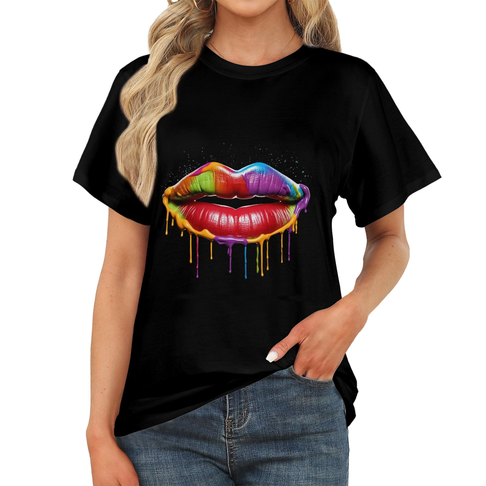 Women's Funky Lips Acid & Punk Classic Fit T-shirt