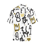 Men's Scribble Abstract Half Sleeve Shirt