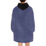 Men's Future Dusk & Black Solid Blanket Hoodie