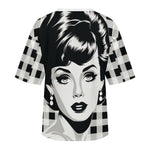 Women's Vintage Pin-up Style Abstract Oversized T-shirt