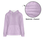 Men's Lavender Solid Flannel Hoodie
