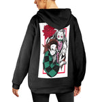 Women's Nezuko Demon Slayer Anime Flannel Hoodie