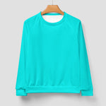 Men's Turquoise Solid Sweatshirt