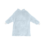 Men's Pale Aqua Blue Solid Blanket Hoodie