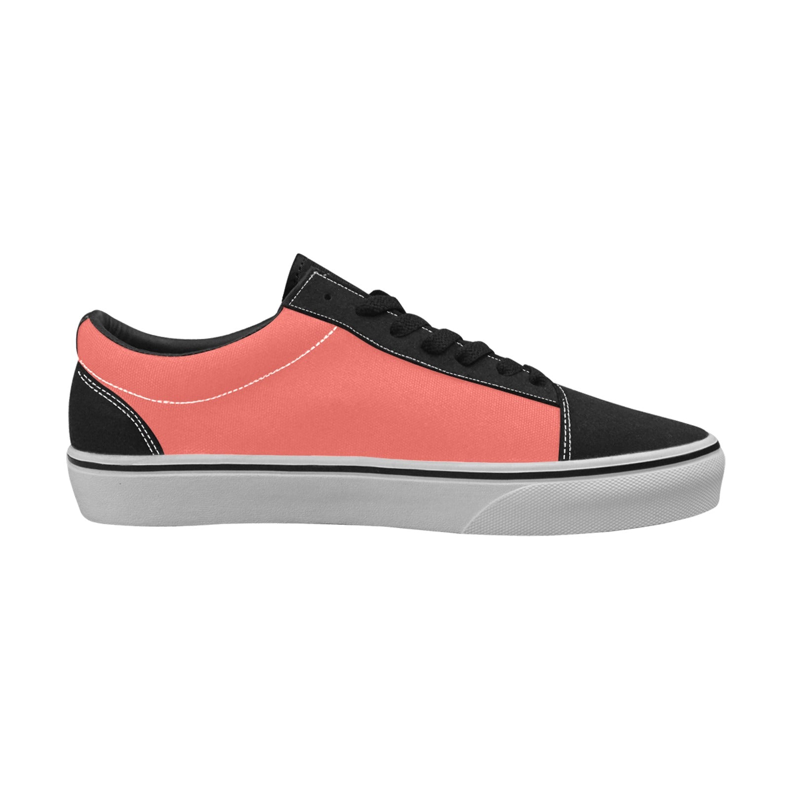 Women's Light Coral Solid Lace Up Shoes