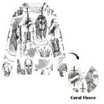 Women's Punk Abstract Flannel Hoodie