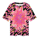 Women's Psychedelic Flames Acid & Punk Oversized T-shirt