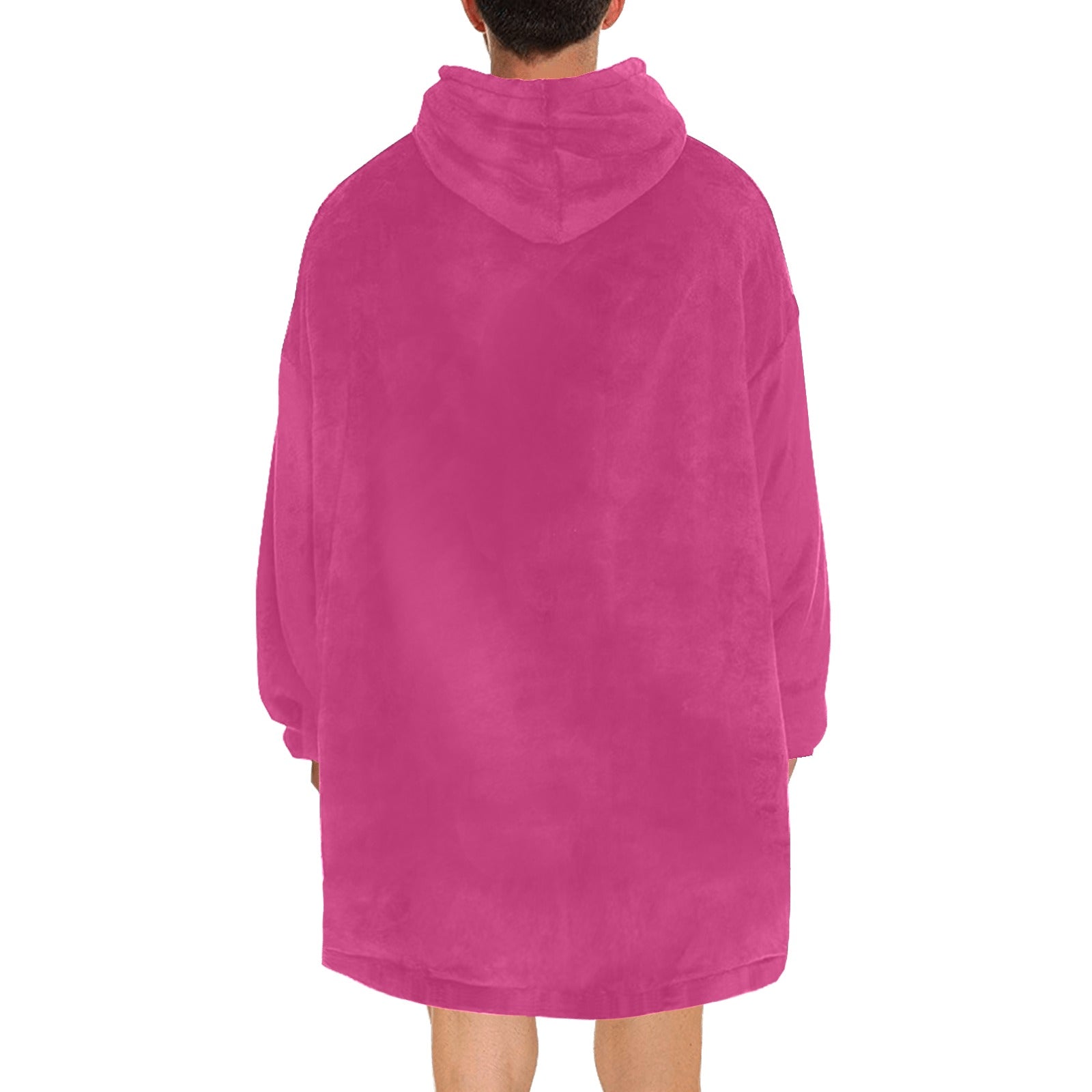 Men's Raspberry Rose Solid Blanket Hoodie
