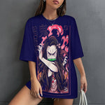 Women's Nezuko Demon Slayer Anime Oversized T-shirt
