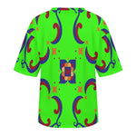 Women's Geometric Pattern Acid & Punk Oversized T-shirt