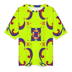 Men's Geometric Pattern Acid & Punk Oversized T-shirt
