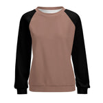 Women's Beaver & Black Solid Sweatshirt